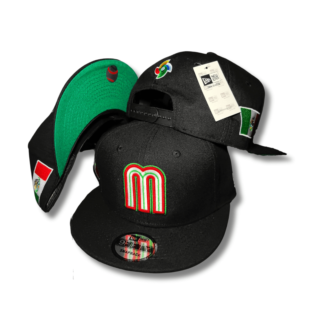 New Era 59Fifty Mexico World Baseball Classic Hat Black, Green – Snapback Cap — view 1