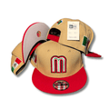 New Era 59Fifty Mexico World Baseball Classic Hat Tan, Red – Snapback Cap — view 1