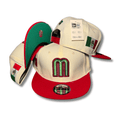 New Era 59Fifty Mexico World Baseball Classic Hat Cream, Red – Snapback Cap — view 1
