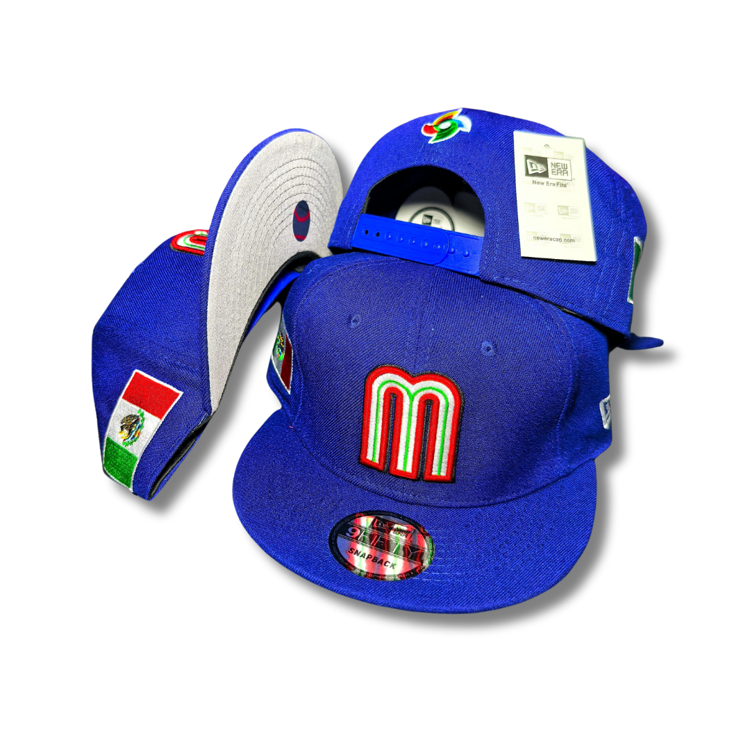 New Era 59Fifty Mexico World Baseball Classic Hat Blue – Snapback Cap — view 1
