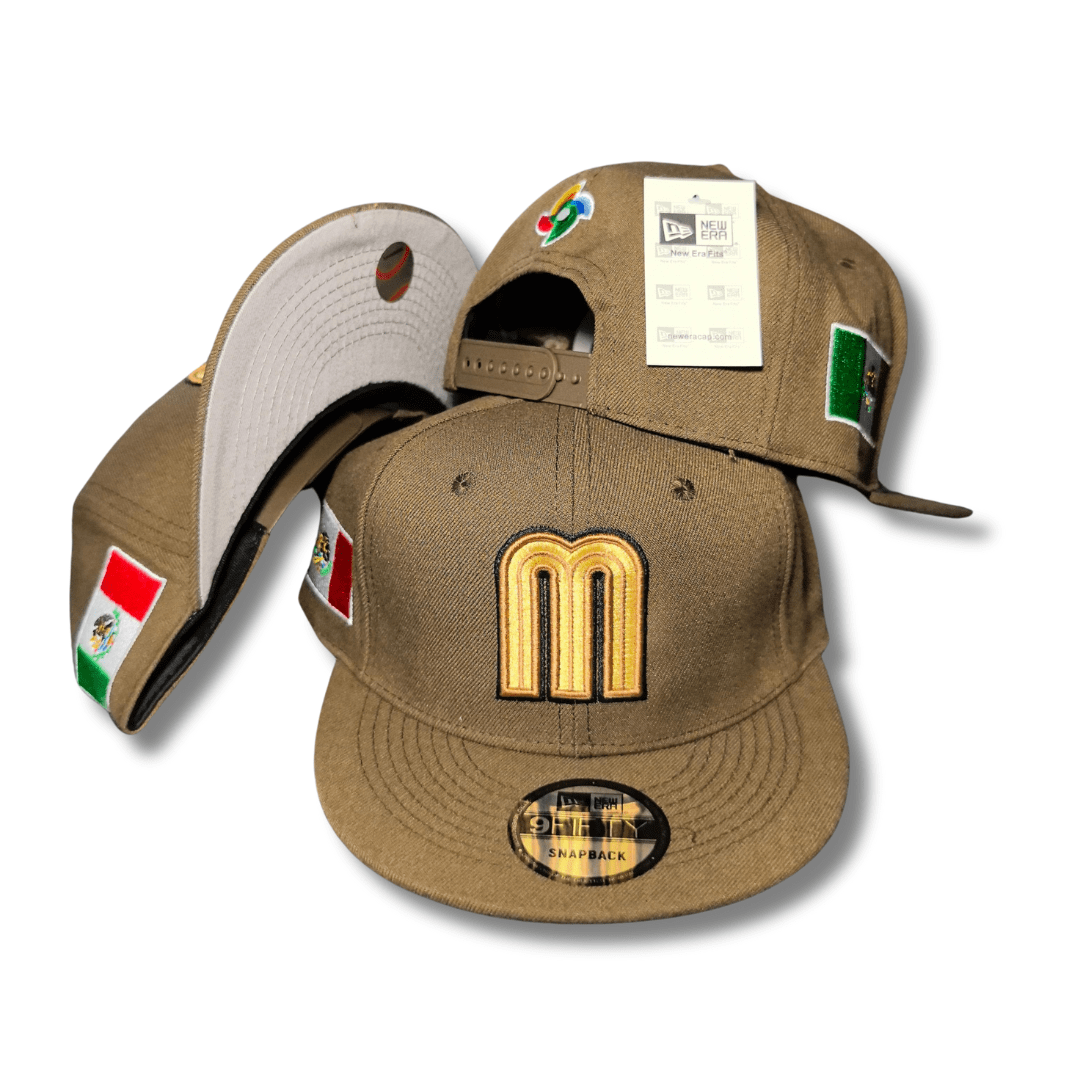 New Era 59Fifty Mexico World Baseball Classic Hat Brown – Snapback Cap — view 1