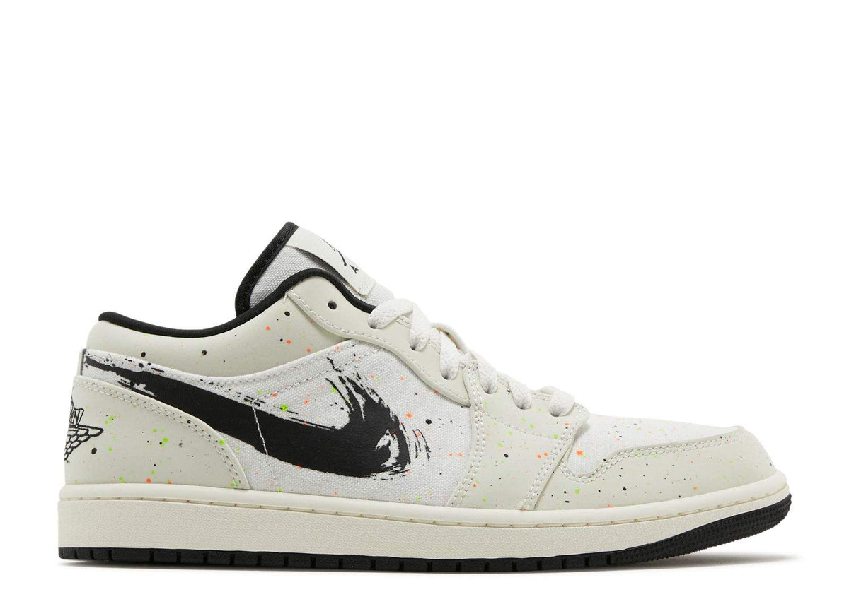 Air Jordan 1 Low ¡®Brushstroke Swoosh ¨C Paint Splatter¡¯ Everlasting Sneaker — view 1