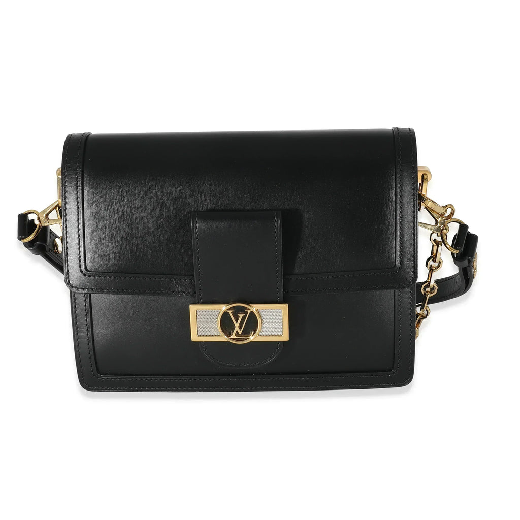 LV Dauphine MM Black Smooth Handbag — view 4