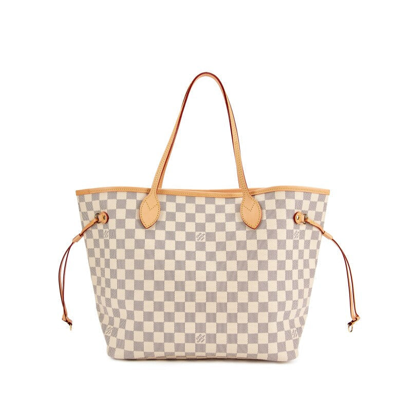 Louis Vuitton Neverfull MM Damier Azur Beige Tote Bag — view 8