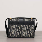 Dior 30 Montaigne Bag Oblique Blue Jacquard — view 4