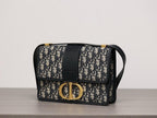 Dior 30 Montaigne Bag Oblique Blue Jacquard — view 3
