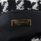 Chanel 19 Black and White Wool Tweed Small Flap Bag — view 6