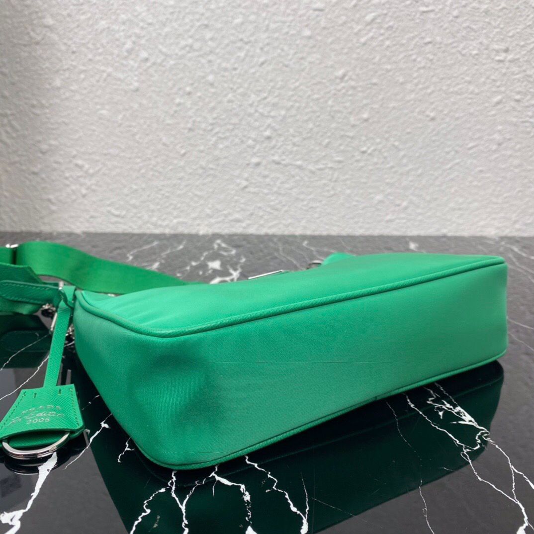 Prada Re-Edition 2005 Nylon Bag Mint Green — view 9