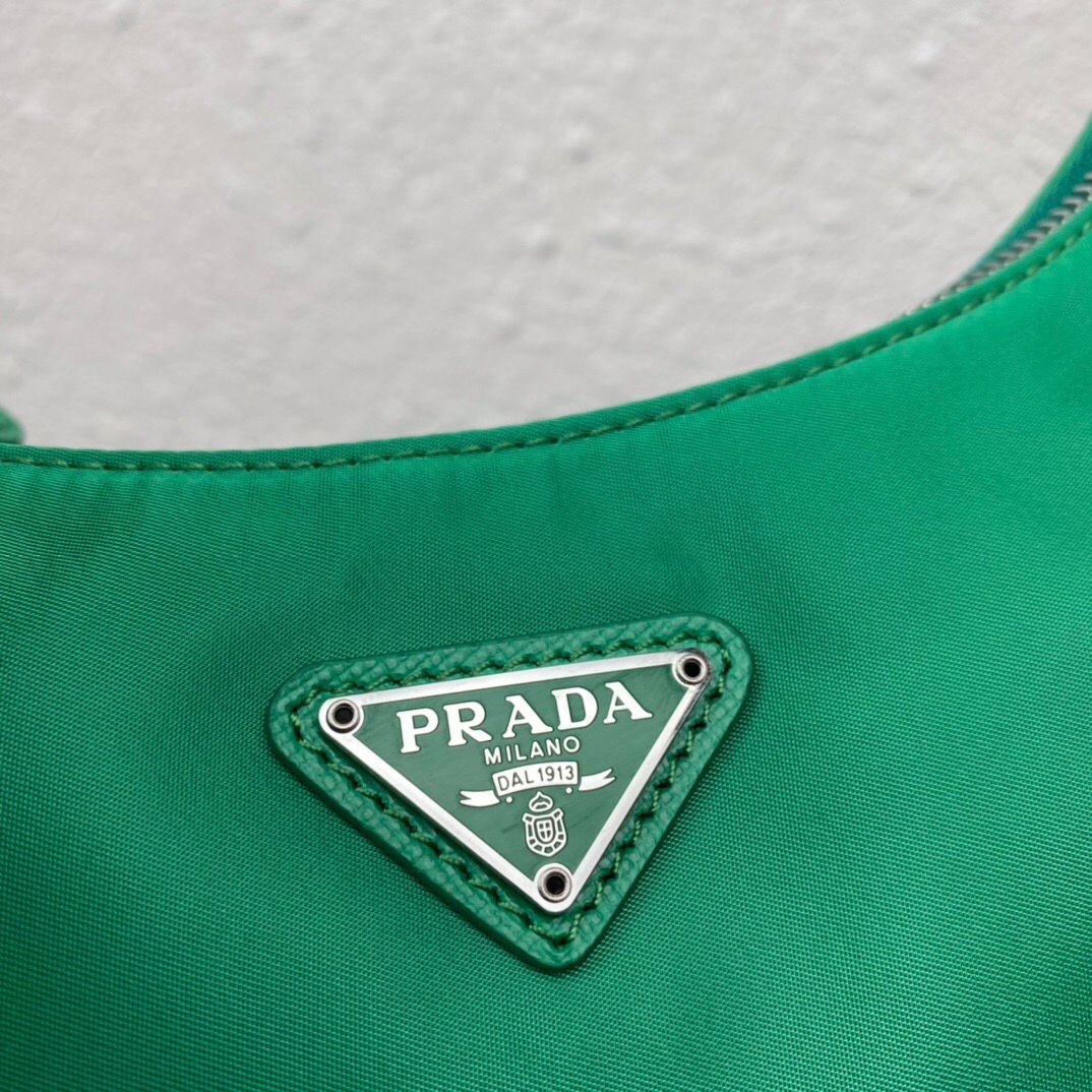 Prada Re-Edition 2005 Nylon Bag Mint Green — view 8