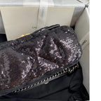 Chanel Sequin 19 Flap Bag Black — view 6