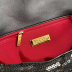 Chanel Sequin 19 Flap Bag Black — view 7