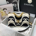Chanel 19 Flap Bag Medium Black Ecru - Ecru and Black — view 1