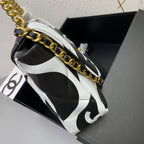 Chanel 19 Flap Bag Medium Black Ecru - Ecru and Black — view 3