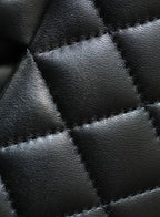 Chanel Timeless Classic Flap Bag Silver Hardware - Black — view 6