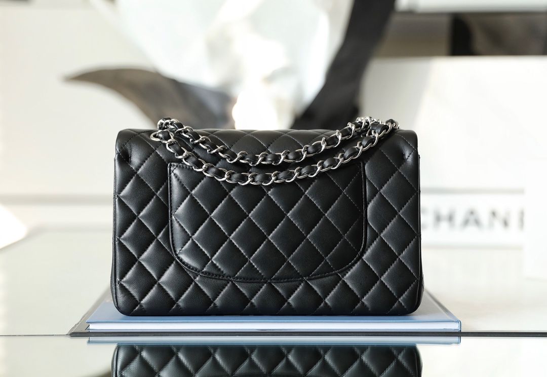 Chanel Timeless Classic Flap Bag Silver Hardware - Black — view 2