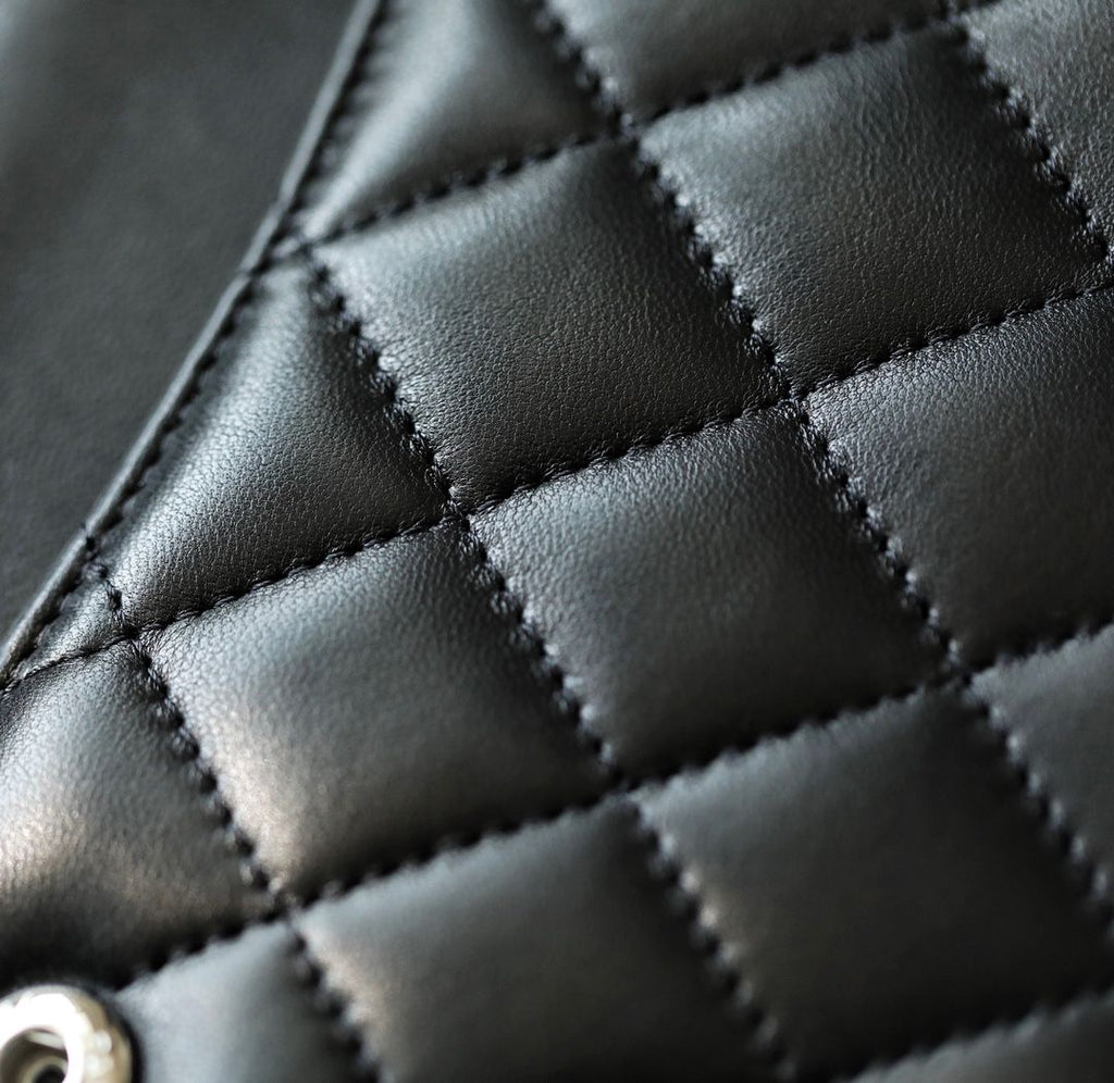 Chanel Timeless Classic Flap Bag Silver Hardware - Black — view 5