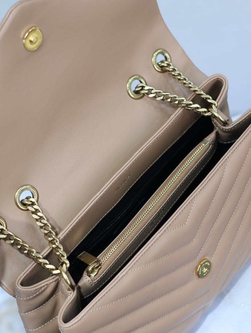 YSL Loulou Small Bag Beige Brown — view 5