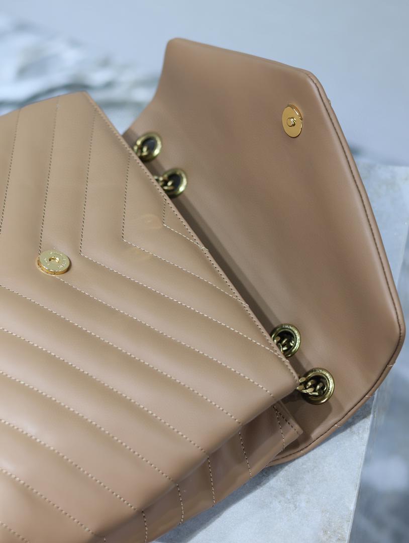 YSL Loulou Small Bag Beige Brown — view 3