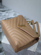 YSL Loulou Small Bag Beige Brown — view 4