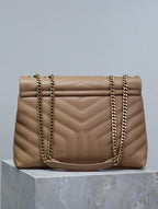 YSL Loulou Small Bag Beige Brown — view 6