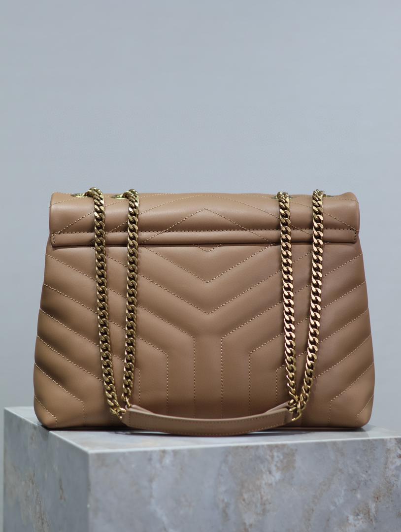YSL Loulou Small Bag Beige Brown — view 6