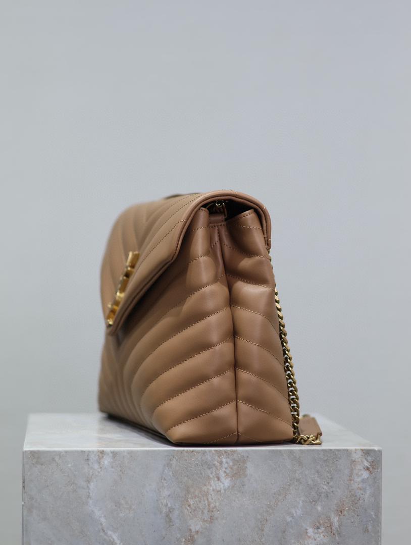 YSL Loulou Small Bag Beige Brown — view 7
