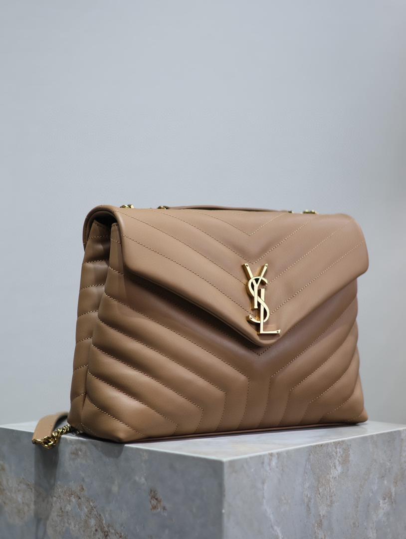 YSL Loulou Small Bag Beige Brown — view 1