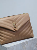 YSL Loulou Small Bag Beige Brown — view 2