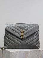 YSL Loulou Small Bag Gray — view 9