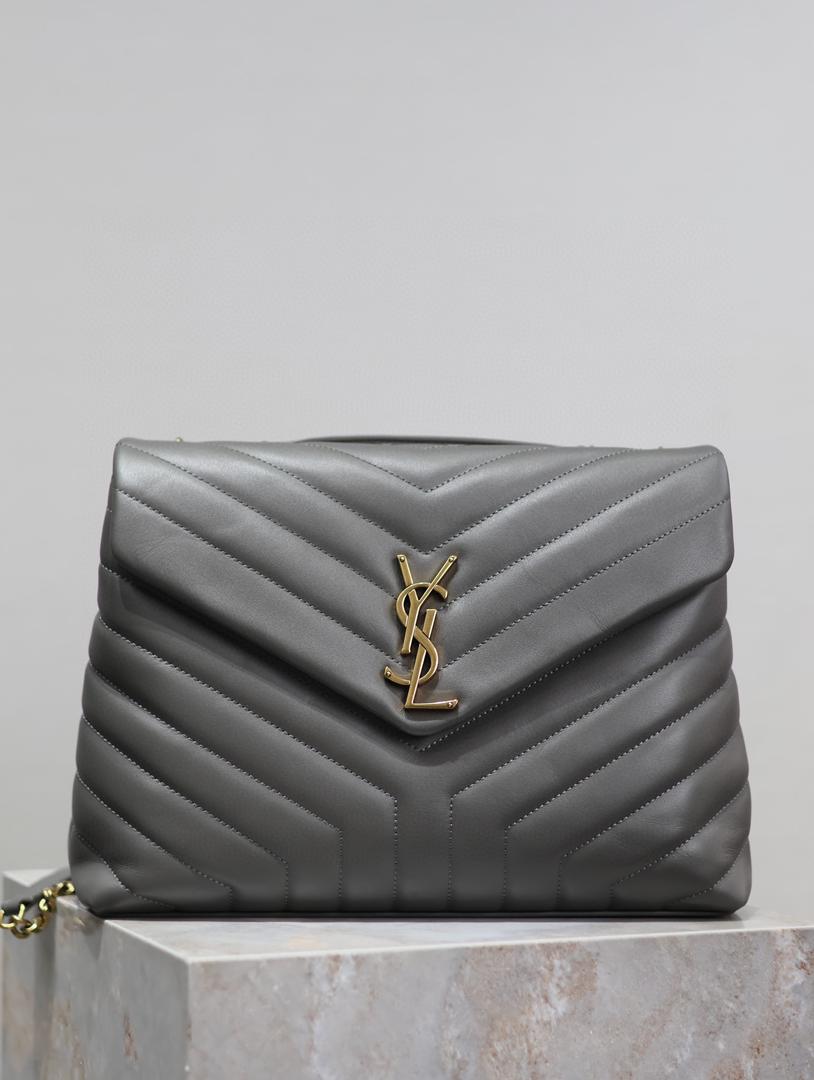 YSL Loulou Small Bag Gray — view 9
