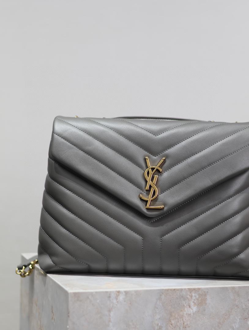YSL Loulou Small Bag Gray — view 8
