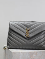 YSL Loulou Small Bag Gray — view 8