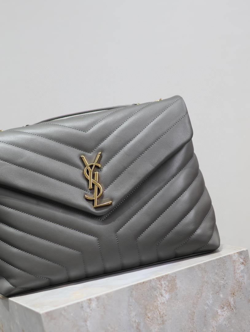 YSL Loulou Small Bag Gray — view 7