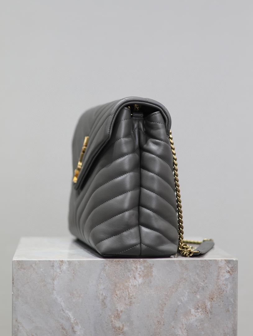 YSL Loulou Small Bag Gray — view 2