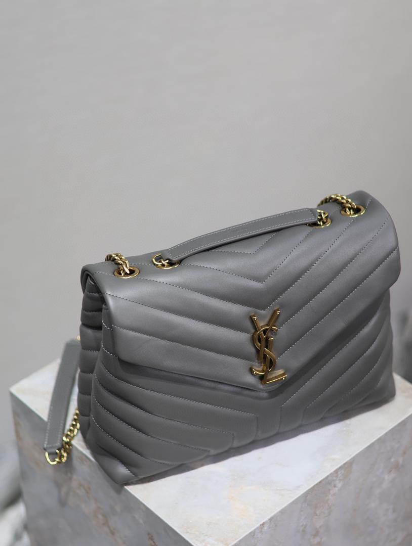 YSL Loulou Small Bag Gray — view 6