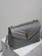 YSL Loulou Small Bag Gray — view 6