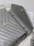 YSL Loulou Small Bag Gray — view 5