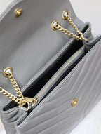 YSL Loulou Small Bag Gray — view 4