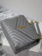 YSL Loulou Small Bag Gray — view 3