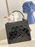 LV Spring Street Nm Monogram Vernis Leather Handle Crossbody Bag with Top Handle and Removable Strap — view 5