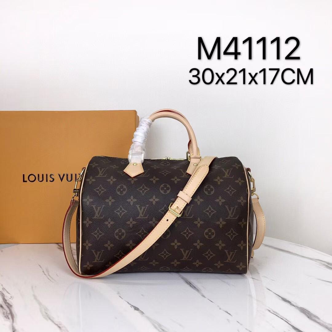 Louis Vuitton Monogram Speedy 30 Bag - Brown Monogram — view 5