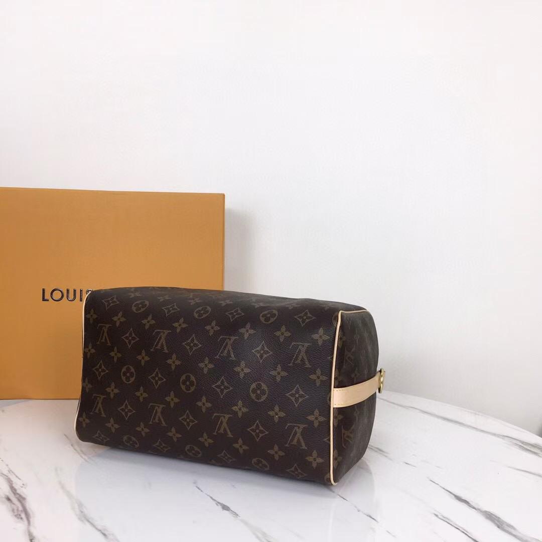 Louis Vuitton Monogram Speedy 30 Bag - Brown Monogram — view 3