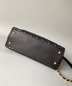 Chanel Medium Flap Bag Black with Coco Handle — view 6