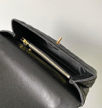 Chanel Medium Flap Bag Black with Coco Handle — view 7
