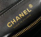 Chanel Medium Flap Bag Black with Coco Handle — view 9