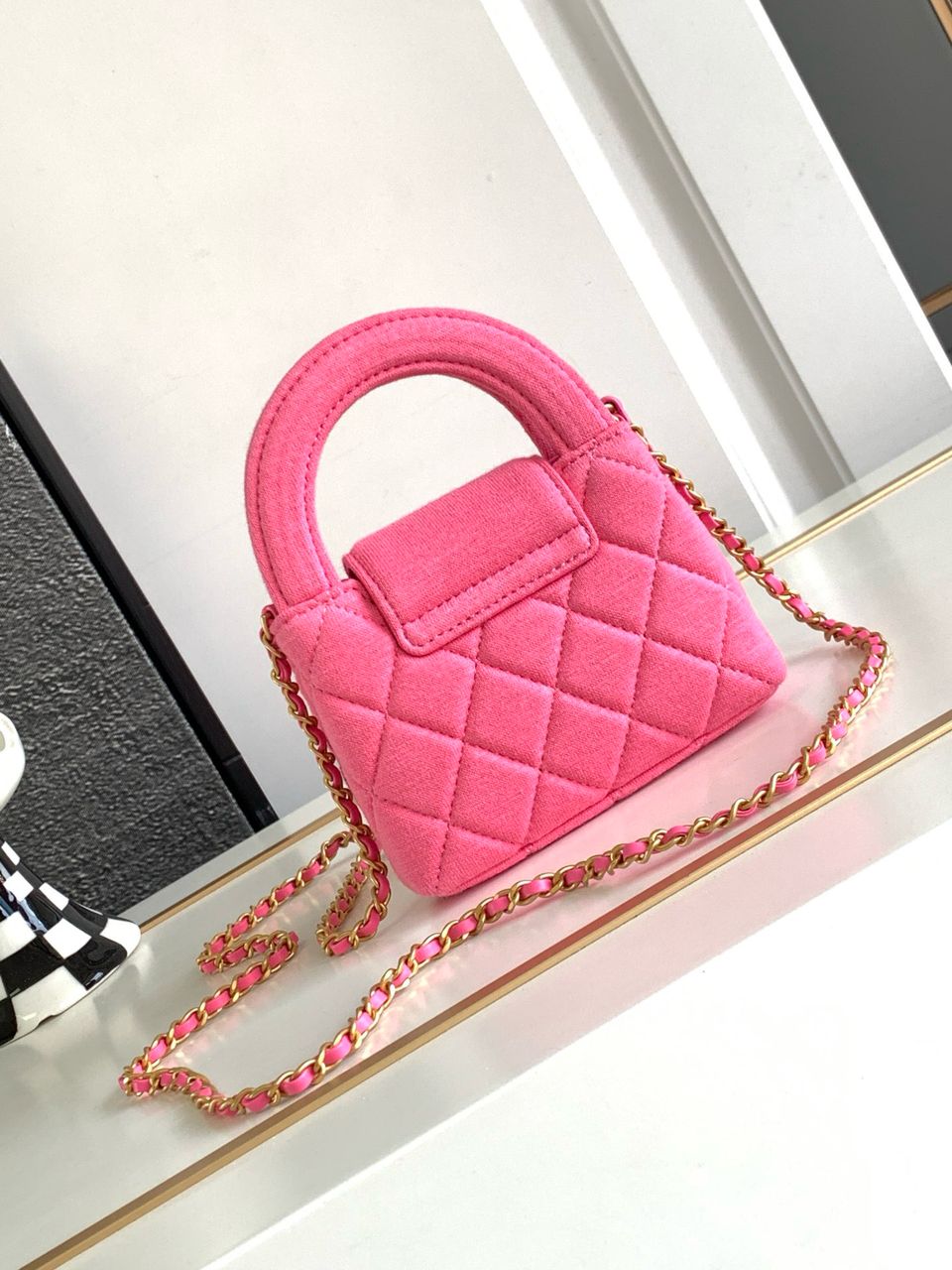 Chanel Mini Nano Jersey Kelly Handbag - Pink — view 2