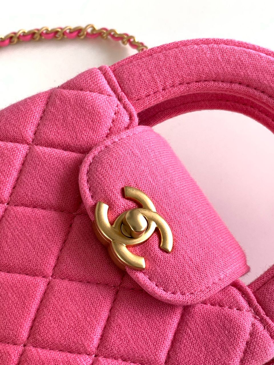 Chanel Mini Nano Jersey Kelly Handbag - Pink — view 5