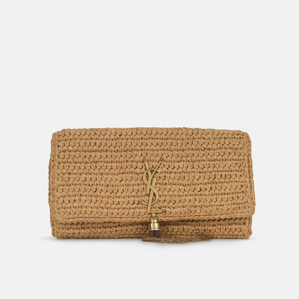 YSL Kate 99 Tassel in Raffia Shoulder Bag — view 3