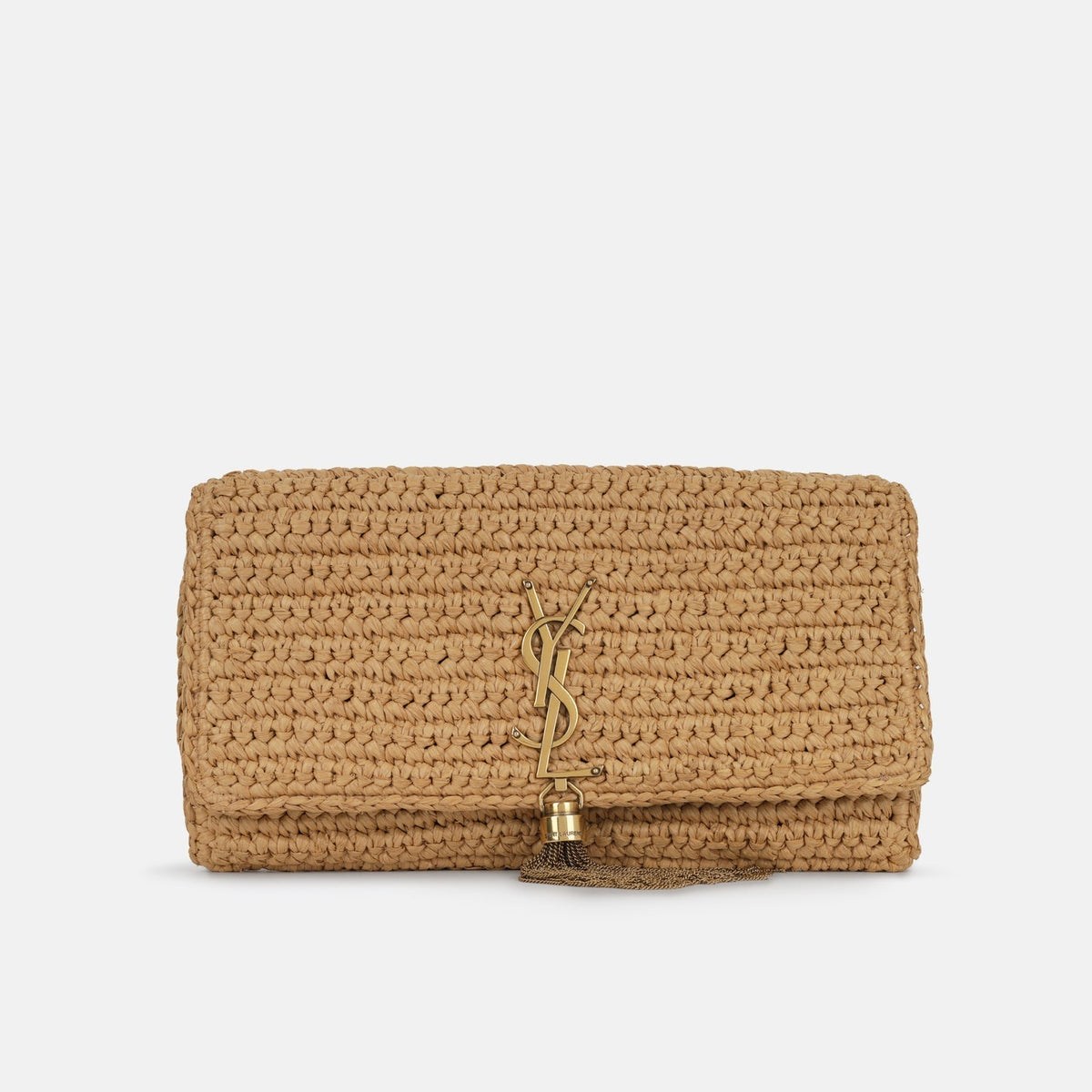 YSL Kate 99 Tassel in Raffia Shoulder Bag — view 3