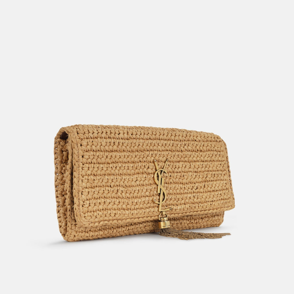 YSL Kate 99 Tassel in Raffia Shoulder Bag — view 1